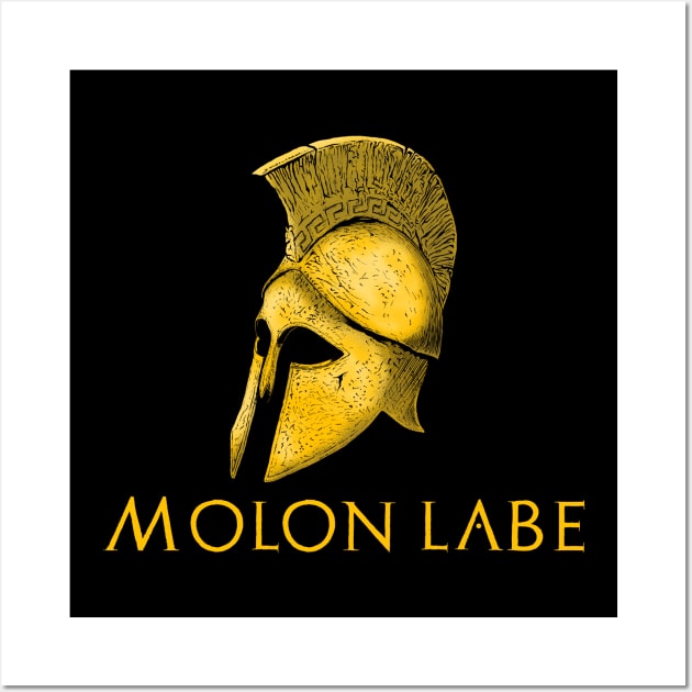 Ancient Molon Labe Ancient Greek Freedom 2nd Amendment Conservative Libertarian Wall Art by Styr Designs